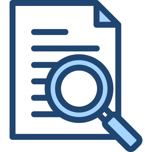 Investigation ui magnifying glass loupe icon