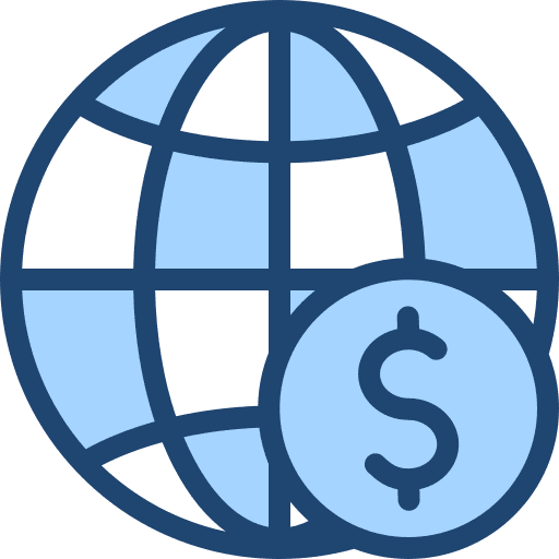 World financial money worldwide payment icon World financial money worldwide payment icon