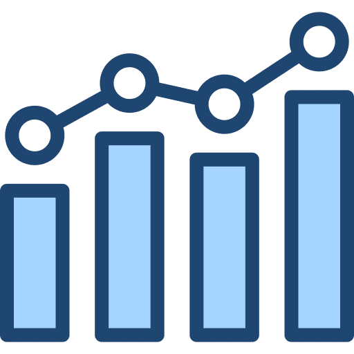 Analytics business and finance bar graph stats icon Analytics business and finance bar graph stats icon