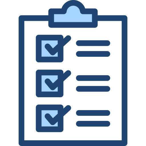 Checklist document survey criteria icon Checklist document survey criteria icon