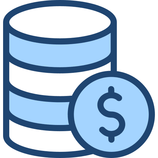 Coin stack money dollar currency icon Coin stack money dollar currency icon