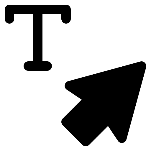Font pointer font style icon Font pointer font style icon