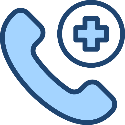 Emergency call medical hospital phone receiver icon Emergency call medical hospital phone receiver icon