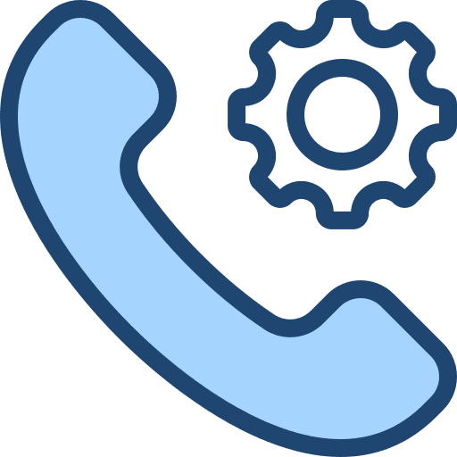 Call gear help phone icon Call gear help phone icon