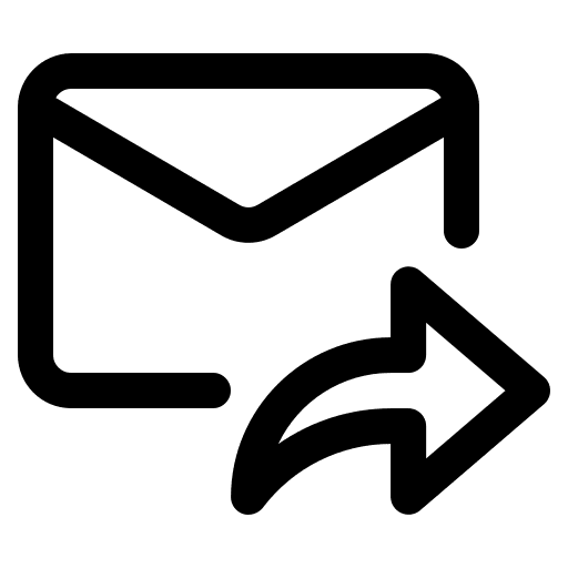 Forward communications envelope ui icon