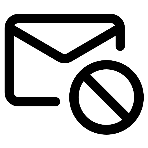 Block communications email mail icon