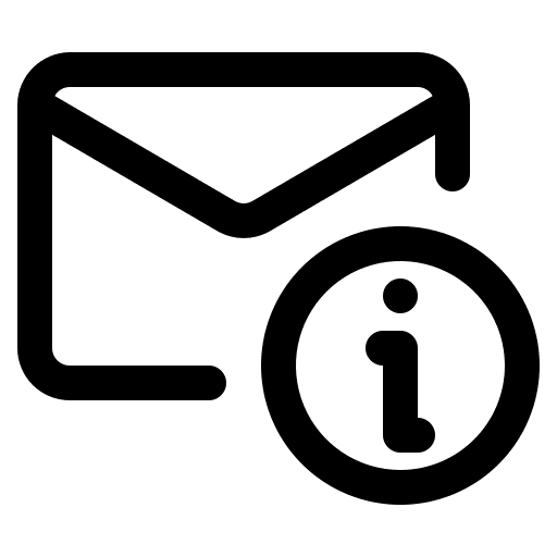 Help help info email icon