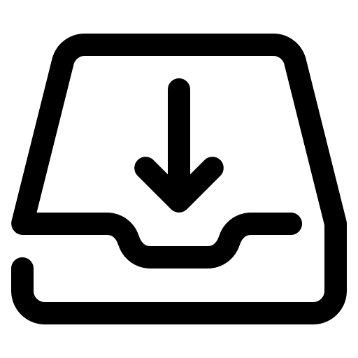 Inbox ui down arrow communications icon Inbox ui down arrow communications icon