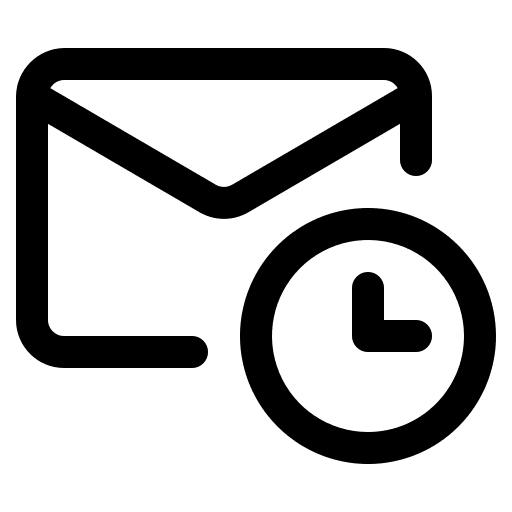 Timer mail email communications icon Timer mail email communications icon