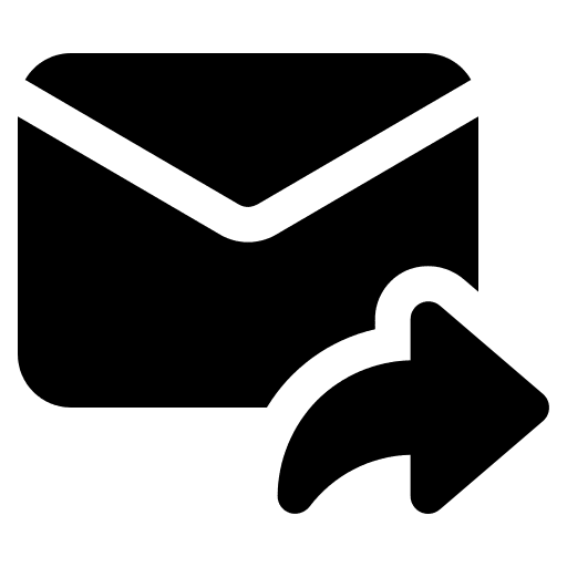Forward mail envelope communications icon