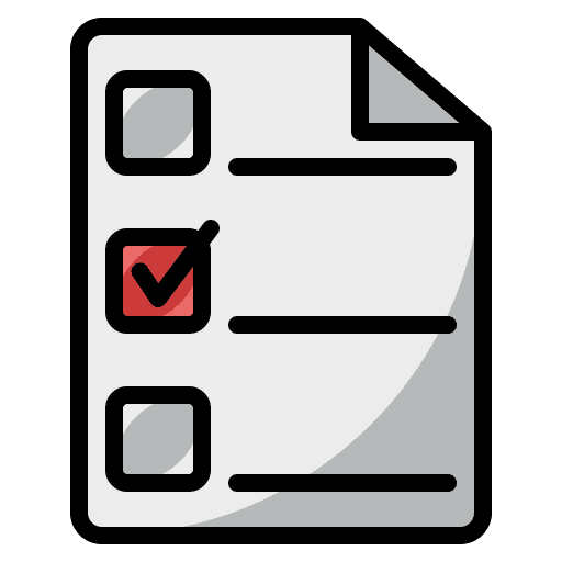 Questionnaire files and folders audit verification icon Questionnaire files and folders audit verification icon
