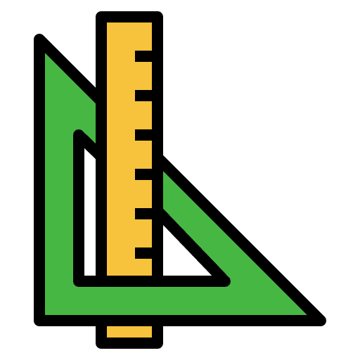 Ruler education geometry square icon Ruler education geometry square icon