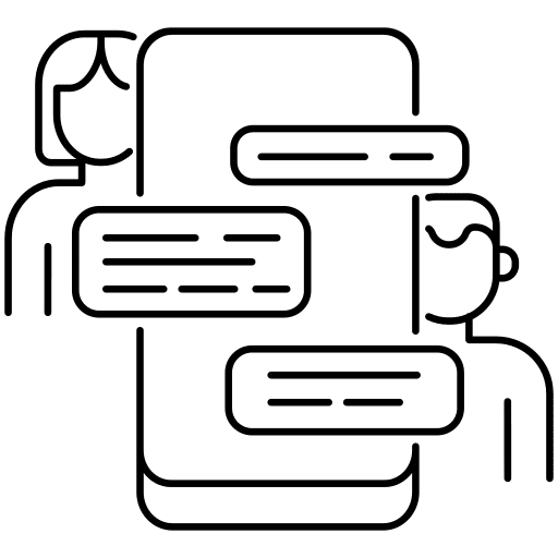 Phone sms chat conversation icon Phone sms chat conversation icon