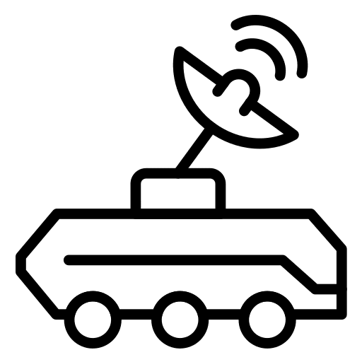 Satellite weapon communications base icon Satellite weapon communications base icon