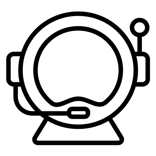 Astronaut helmet spaceman space exploration professions and jobs icon Astronaut helmet spaceman space exploration professions and jobs icon