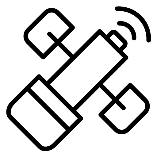 Satellite radar signal communications icon Satellite radar signal communications icon