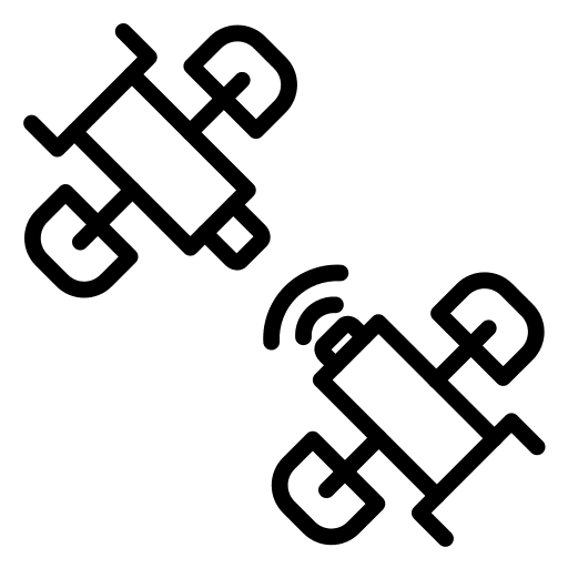 Spacecraft space robot communications icon Spacecraft space robot communications icon