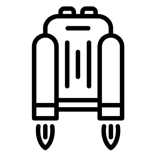 Jetpack technology device transport icon Jetpack technology device transport icon