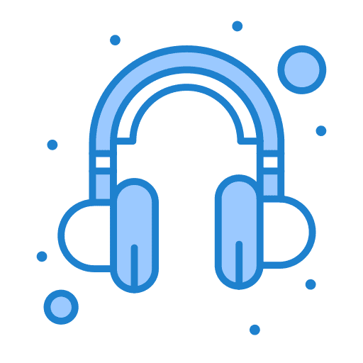 Headset headphones music and multimedia call center agent icon