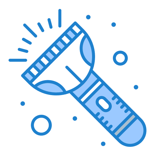 Torch illumination flashlight light icon