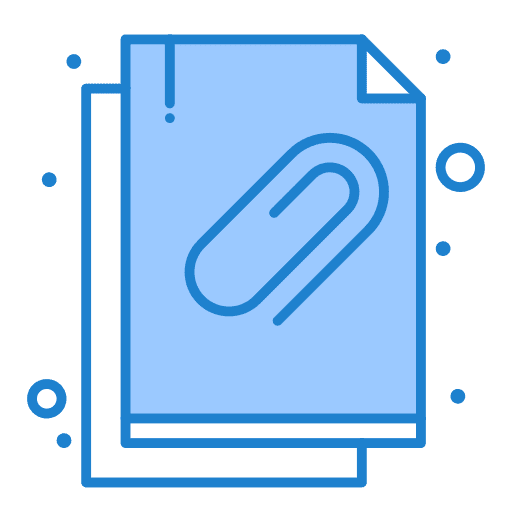 Attached document files and folders mail icon Attached document files and folders mail icon