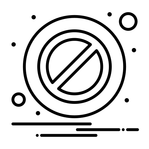Block forbidden block signaling icon Block forbidden block signaling icon