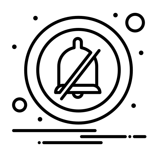 Silent signaling bell notification icon