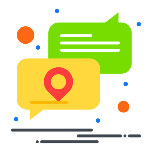 Chat cursor gps conversation icon
