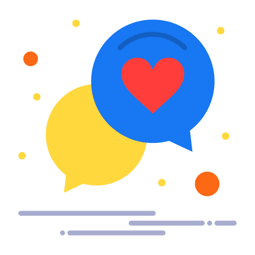 Chatting heart feedback valentines day icon Chatting heart feedback valentines day icon
