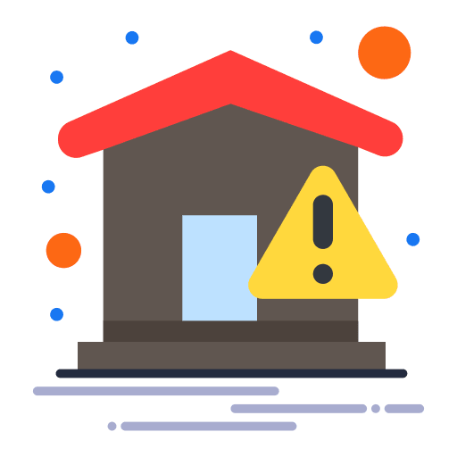 Home alert home dangerous icon