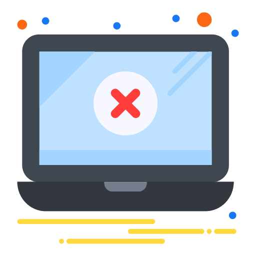 Laptop computer error ui icon Laptop computer error ui icon