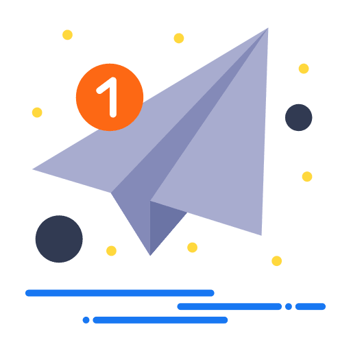 Paper plane email origami paper plane icon