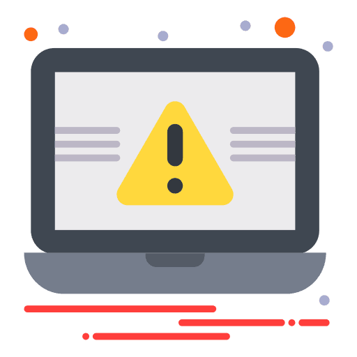 Atention laptop seo and web alert icon Atention laptop seo and web alert icon