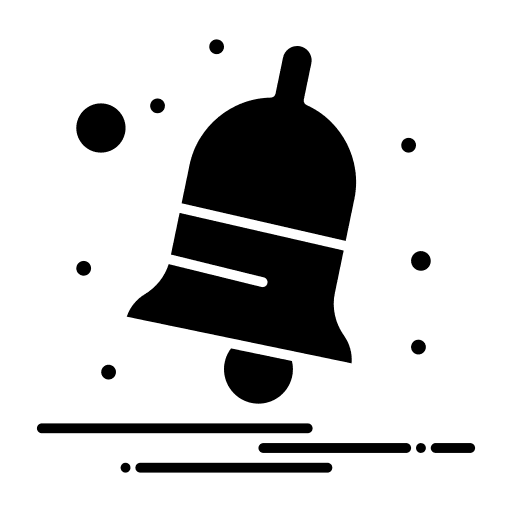 Alarm music and multimedia bell musical instrument icon Alarm music and multimedia bell musical instrument icon