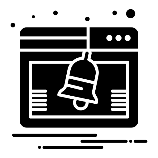 Alert notification web page alert icon Alert notification web page alert icon