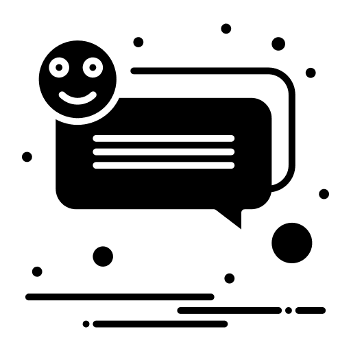 Reaction smile emoji communications icon Reaction smile emoji communications icon