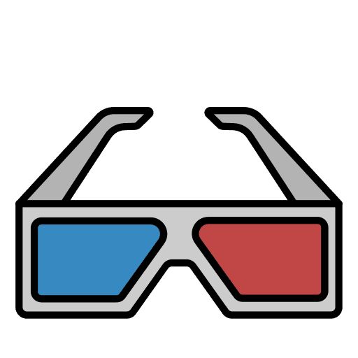 3d glasses watch movie cinema 3d movie icon