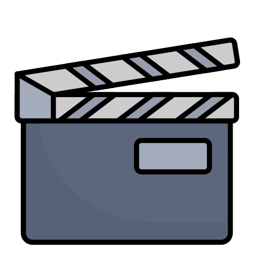 Clapper photographic film movies cinema icon