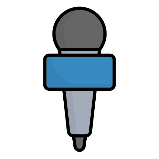 Mic communications voice recorder news report icon Mic communications voice recorder news report icon
