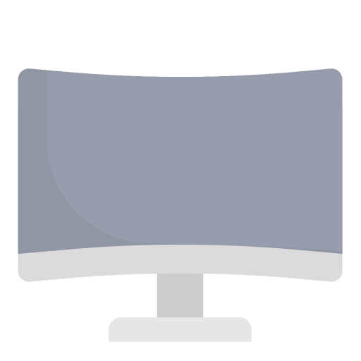 Curved tv monitor communications electronics icon