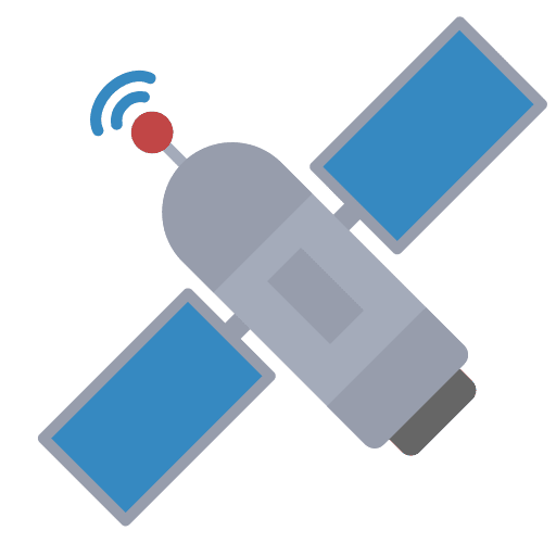Satellite connection space electronics icon Satellite connection space electronics icon