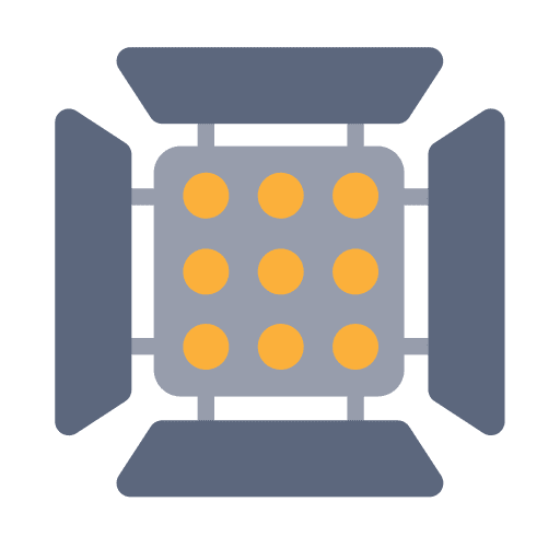 Spotlight photography light lighting set icon Spotlight photography light lighting set icon