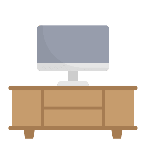 Tv set table electronics cabinet icon Tv set table electronics cabinet icon