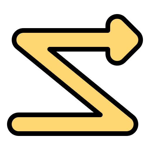 Zigzag arrow direction zig zag lines arrow icon