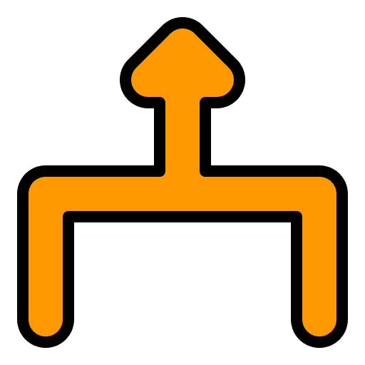 Arrow ui signaling t junction icon Arrow ui signaling t junction icon