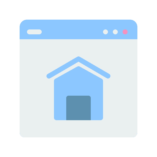 Homepage website seo and web browser icon