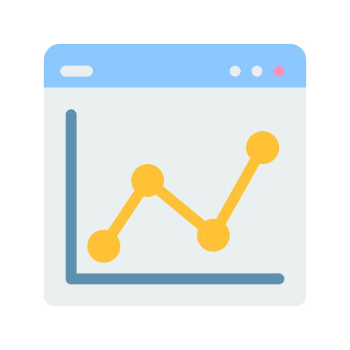 Analytic browser business and finance internet icon Analytic browser business and finance internet icon