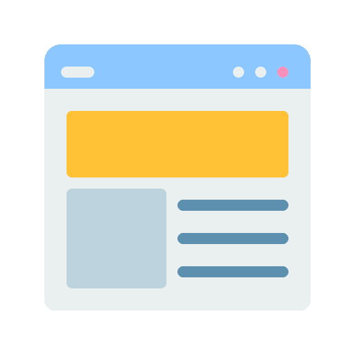 Article publication website layout icon Article publication website layout icon