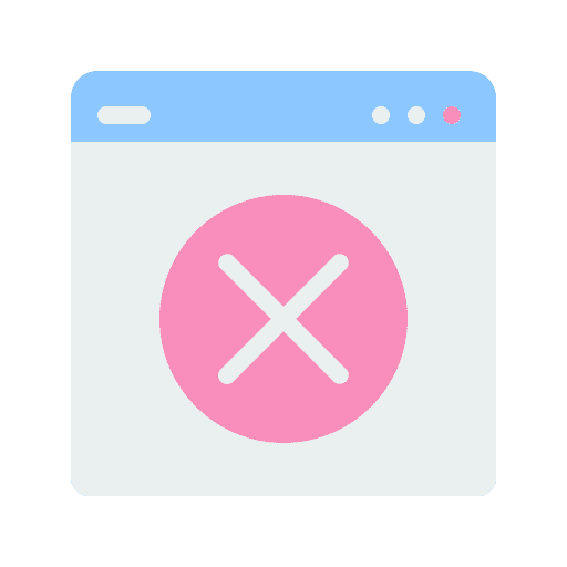 Blocked web page seo and web error icon Blocked web page seo and web error icon