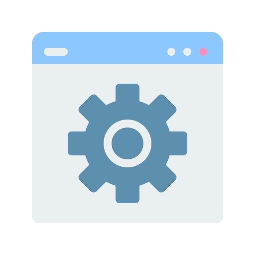 Configuration browser website cogwheel icon Configuration browser website cogwheel icon
